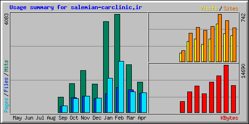 Usage summary for salemian-carclinic.ir